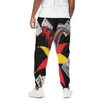 Joker And Playing Cards Print Cotton Pants