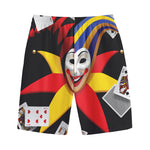Joker And Playing Cards Print Cotton Shorts