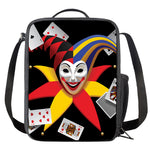 Joker And Playing Cards Print Crossbody Lunch Bag
