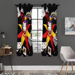 Joker And Playing Cards Print Curtain