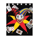 Joker And Playing Cards Print Curtain