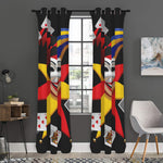 Joker And Playing Cards Print Curtain