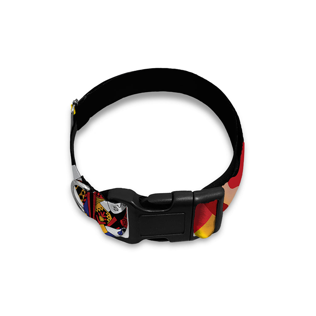 Joker And Playing Cards Print Dog Collar