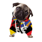 Joker And Playing Cards Print Dog Zip Up Hoodie