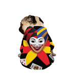 Joker And Playing Cards Print Dog Zip Up Jacket