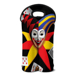Joker And Playing Cards Print Double Neoprene Wine Tote
