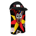 Joker And Playing Cards Print Double Neoprene Wine Tote