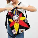 Joker And Playing Cards Print Drawstring Backpack