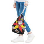 Joker And Playing Cards Print Drawstring Bag