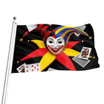 Joker And Playing Cards Print Flag