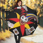 Joker And Playing Cards Print Foldable Umbrella