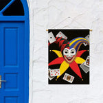 Joker And Playing Cards Print Garden Flag
