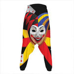 Joker And Playing Cards Print Hammer Pants