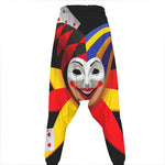 Joker And Playing Cards Print Hammer Pants