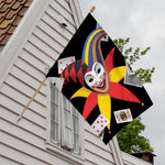 Joker And Playing Cards Print House Flag