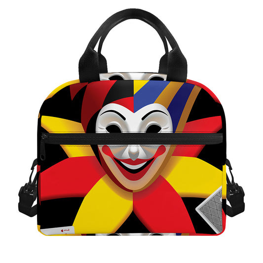 Joker And Playing Cards Print Insulated Lunch Bag