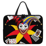 Joker And Playing Cards Print Laptop Sleeve With Handle