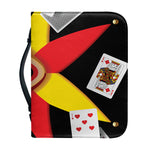 Joker And Playing Cards Print Leather Bible Cover