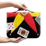 Joker And Playing Cards Print Leather Bible Cover