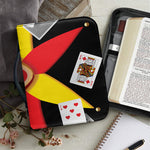 Joker And Playing Cards Print Leather Bible Cover