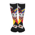 Joker And Playing Cards Print Long Socks