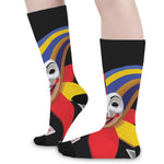 Joker And Playing Cards Print Long Socks
