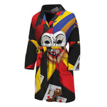 Joker And Playing Cards Print Men's Bathrobe