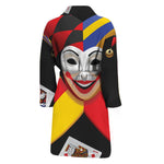 Joker And Playing Cards Print Men's Bathrobe