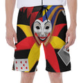 Joker And Playing Cards Print Men's Beach Shorts