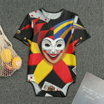 Joker And Playing Cards Print Men's Bodysuit