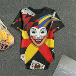 Joker And Playing Cards Print Men's Bodysuit