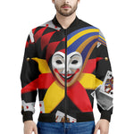 Joker And Playing Cards Print Men's Bomber Jacket