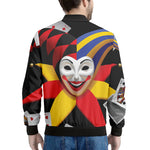 Joker And Playing Cards Print Men's Bomber Jacket