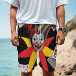 Joker And Playing Cards Print Men's Cargo Shorts