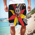 Joker And Playing Cards Print Men's Cargo Shorts