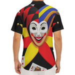 Joker And Playing Cards Print Men's Deep V-Neck Shirt