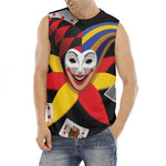 Joker And Playing Cards Print Men's Fitness Tank Top