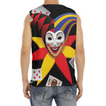 Joker And Playing Cards Print Men's Fitness Tank Top
