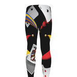 Joker And Playing Cards Print Men's leggings