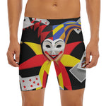 Joker And Playing Cards Print Men's Long Boxer Briefs