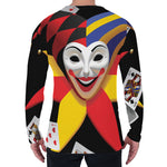 Joker And Playing Cards Print Men's Long Sleeve T-Shirt