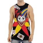 Joker And Playing Cards Print Men's Muscle Tank Top