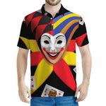 Joker And Playing Cards Print Men's Polo Shirt