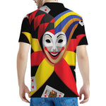 Joker And Playing Cards Print Men's Polo Shirt
