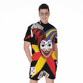 Joker And Playing Cards Print Men's Romper