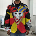 Joker And Playing Cards Print Men's Shirt Jacket