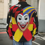 Joker And Playing Cards Print Men's Shirt Jacket