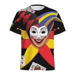 Joker And Playing Cards Print Men's Sports T-Shirt