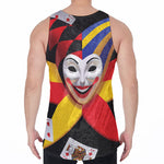 Joker And Playing Cards Print Men's Velvet Tank Top