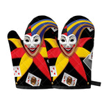 Joker And Playing Cards Print Oven Mitts